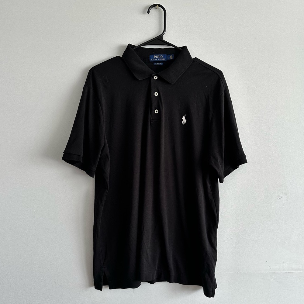 Ralph Lauren Men Black Polo Short Classic Fit Size L